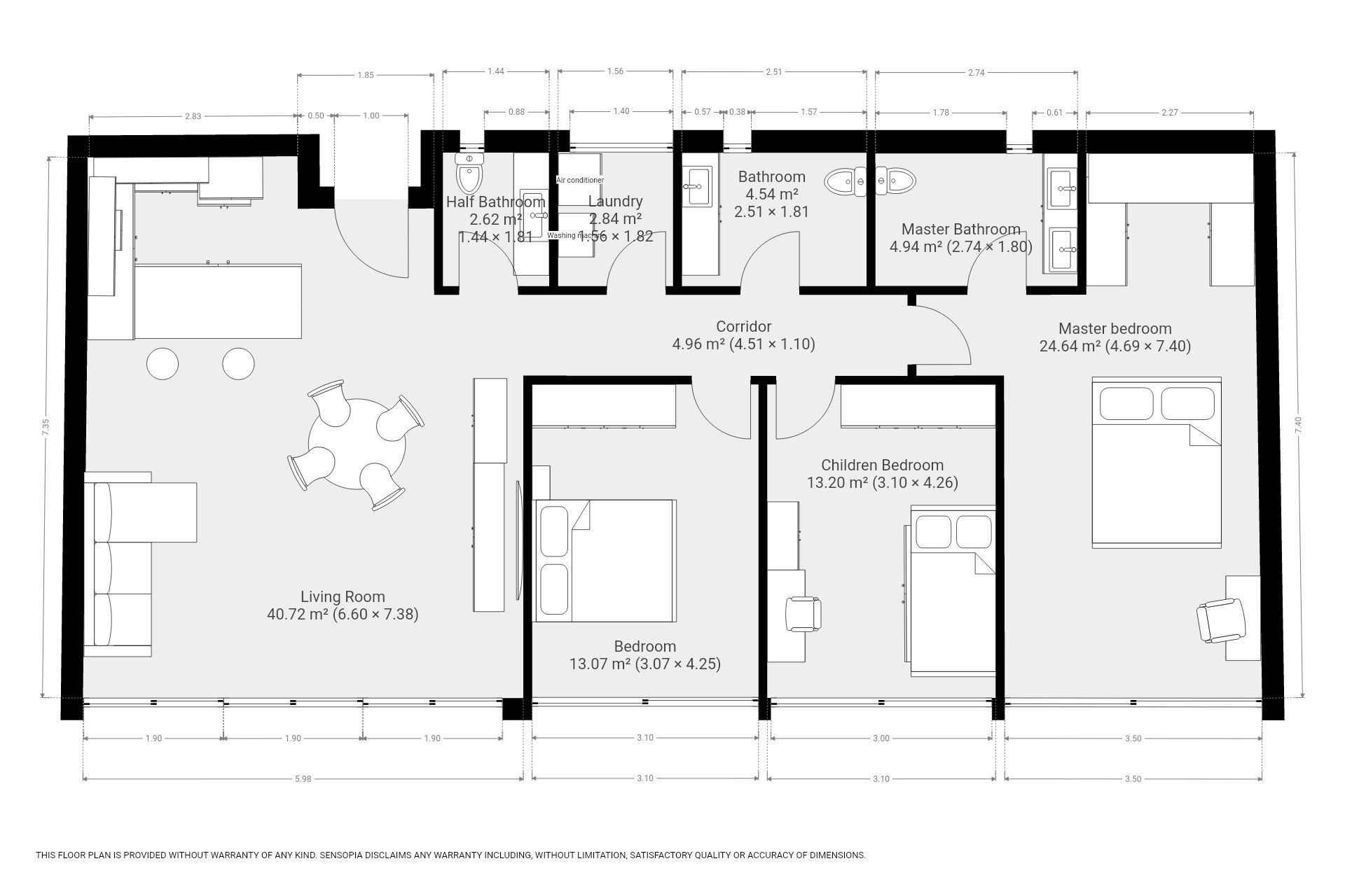 C16A1A dimensioned floor plan